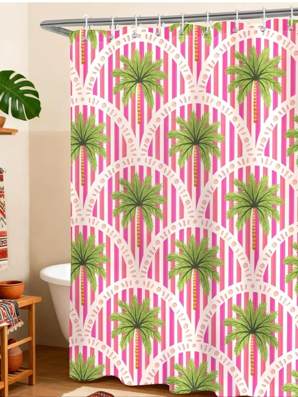 NEW! Tropical Palm Shower Curtain